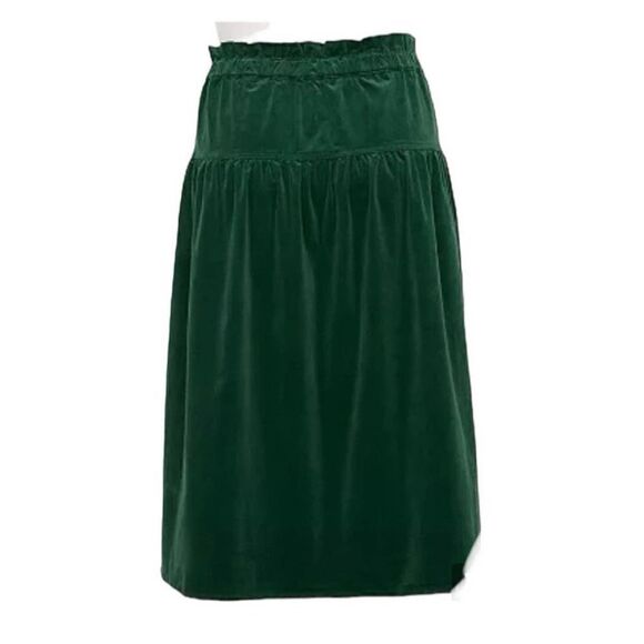 DRAPER JAMES RSVP Paperbag Waist Green Corduroy Skirt-Size 3X - Picture 2 of 6